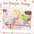MATICAN Paper Ice Cream Cups - 50-Count 9-Oz Disposable Dessert Bowls for Hot or Cold Food, 9-Ounce Party Supplies Treat Cups for Sundae, Frozen Yogurt, Soup, Pastel Polka Dots by MATICAN