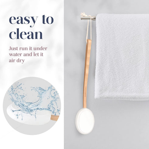 MainBasics Back Lotion Applicator - Long Handle, Washable for Self and Elderly Use with Cream
