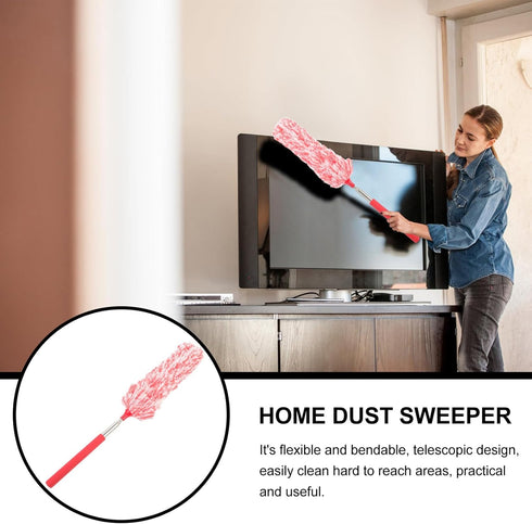 Mobestech Retractable Duster for Home and Car Cleaning, Mini Extendable Cleaning Tool with Electrostatic Duster