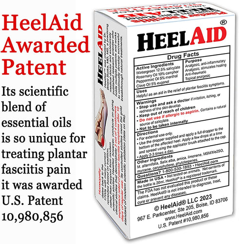 New: HeelAid Plantar Fasciitis Brush-On Heel Rapid Pain Relief, Doctor Developed, Clinically Tested Natural Ingredients