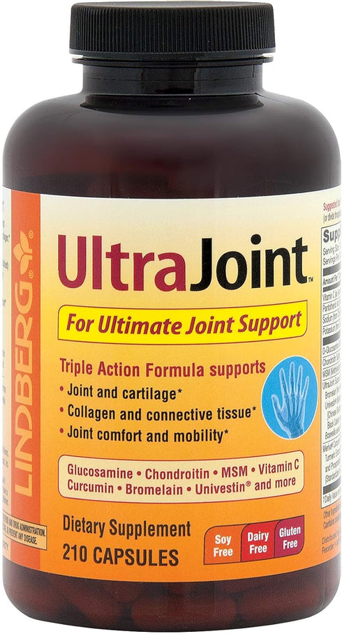 Lindberg Ultra Joint Support Supplement, 210 Capsules, Triple Action Formula