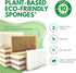 10 Pack Biodegradable Natural Kitchen Sponge - Compostable Cellulose and Coconut Walnut Scrubber Sponge - Eco Friendly Sponges for Dishes by AIRNEX