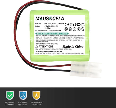 MAUSOCELA BAT4240, GP60AAH6YMX Battery-1500mAh/10.80Wh-7.20V Replacement Battery, Compatible Burl'ey Gas Fire