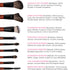 Cosme 9 FLAWLESS FACE MINI Makeup Brush Set, Foundation, Eyeshadow, Blush, Contour, and Powder Brushes with Case