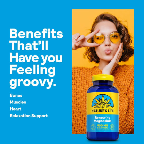 Renewing Magnesium 500 mg, Natures Life, Citrate, Malate, Oxide Plus Vitamin B-6, 250 VegCaps