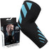 Physix Gear Elbow Sleeves - Compression Support for Weightlifting, Tendonitis, Bursitis - Blue/Black, XL