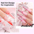 Makartt Nail Art Brush Set, 5pcs Liner Brush for Nails, Thin Nail Art Design Brush with Caps for Gel Polish Painting
