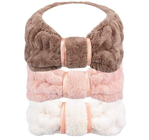 HOPESHINE Spa Facial Headbands for Women, Terry Headband for Makeup and Washing Face, 3-pack