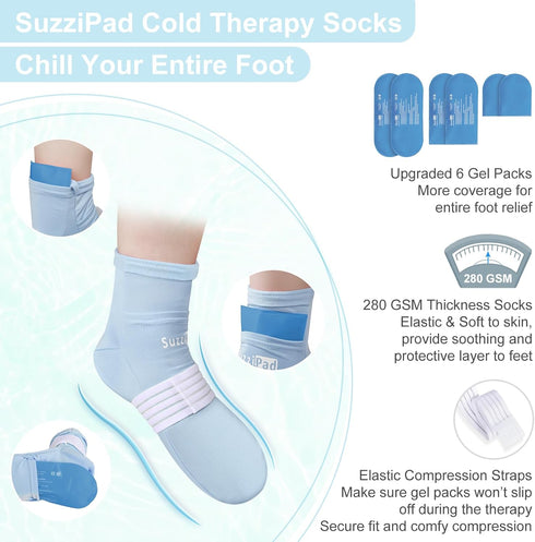 SuzziPad Chemo Care Package for Women & Men, Cooling Hat, Migraine Relief Cap, Chemo Gloves and Socks for Neuropathy