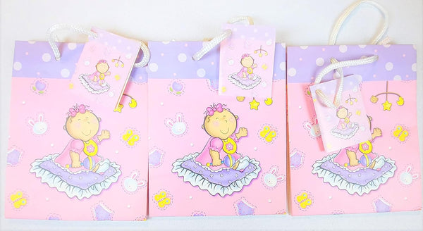 Unknown Baby in Highchair Gift Bag Small (Pack of 3) - Approx 5.75"