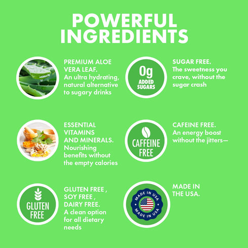 Yes You Can! Organic Aloe Vera Powder Drink Mix - Hydration Booster with Pure Aloe Juice, Hibiscus Flavor - 40 Servings