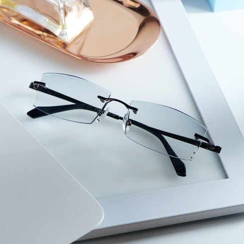 LifeArt Blue Light Blocking Glasses, Computer Reading Glasses, Anti Blue Rays, Stylish Rimless Frame