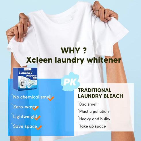 Laundry Whitener Sheets, 60 Count, Chlorine Free, Fragrance Free Bleach for White Clothes