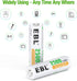 EBL AA Rechargeable Batteries, 1.2V 2500mAh High Performance Pre-charged, 8 Pack