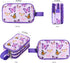 Kids Toiletry Bag for Girls, Waterproof Hanging Travel Cosmetic Bag for Little Girls, Butterfly Purple