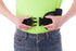 COW&COW Padded Gait Belt with 4 Handles, Quick Release Buckle, 5.5 inches (Black, Large)
