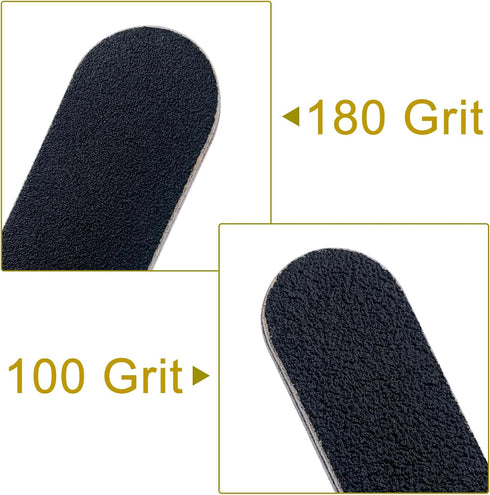 Nail File 10 PCS Professional Double Sided 100/180 Grit Emery Board Black Manicure Pedicure Tool