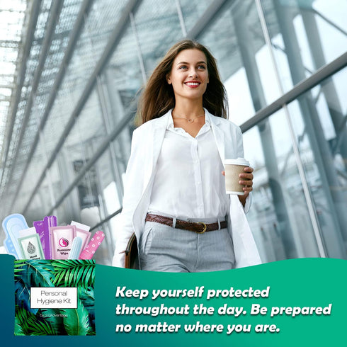 Menstrual Kit All-in-One, Convenience on The Go, Single Period Kit Pack for Travelling, Tweens & Teenagers