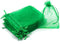 50Pcs 3x4 Inch Organza Bags with Drawstring - Green Small Mesh Gift Jewelry Candy Pouch for Christmas Wedding