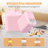 Yunolife 7-Day 1, Daily Pill Organizer, Weekly Time-a-Day Pill Box with Sliding Lid, Portable Travel Medicine Case