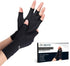 2 Pairs Copper Arthritis Gloves, Fingerless Breathable Compression Gloves for Relieving Joint Pain and Swelling
