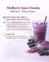 UNLEASH'D ORGANIC Mulberry 16oz 100% Unleashd Organic Juice Powder Pure Superfood, Rich in Vitamins, Supports Detox
