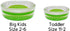 2 Pack KidSole Shock Absorbing Lightweight Gel Heel Cups for Kids with Sensitive Heels, Green Size 2-6