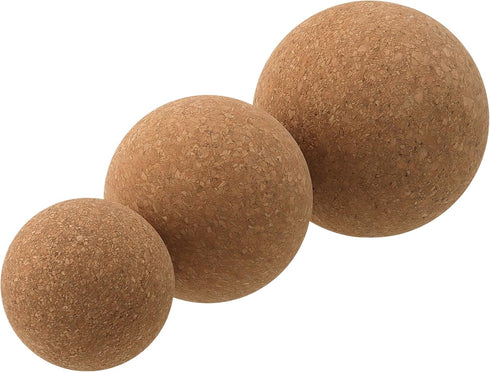 Set 5 of Cork Therapy Balls for Myofascial Release and Muscle Relief