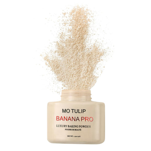 Banana Pro Loose Baking Powder, Easy to Make Up Face Powder for Medium Skin Tones, Long Lasting Matte Finish, Minimizes