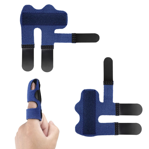 SAVITA 2pcs Finger Splints - Composite Cloth Trigger Finger Splints for Broken Finger Protection and Pain Relief