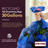 PAMI Recycling Tall 13-Gallon Kitchen Drawstring Trash Bags, Extra-Strong Plastic Garbage Bags, Blue 35 Pack