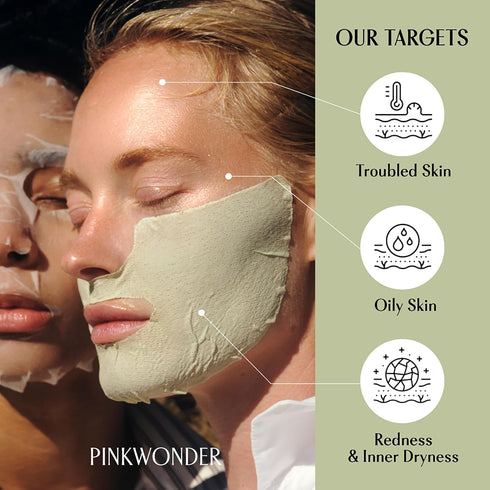 Tamanu Hero Clay-fit Mask (3EA) - Clay Sheet Mask for Pores with Tamanu Oil and Panthenol for Acne and Oily Skin