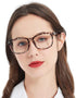 MARE AZZURO Blue Blocking Reading Glasses for Women, Lightweight Computer Readers (Leopard, 00)