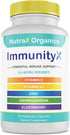All-in-One Organic Immune Support Supplement 60 Vegan Capsules - Elderberry 500mg, Ashwagandha 500mg, Vitamin C and Zinc
