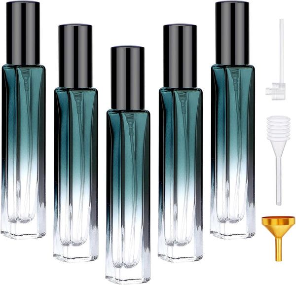 Segbeauty Refillable Perfume Bottle Travel, 5pcs 10ML Mini Glass Spray Bottles for Dispensing Toiletries