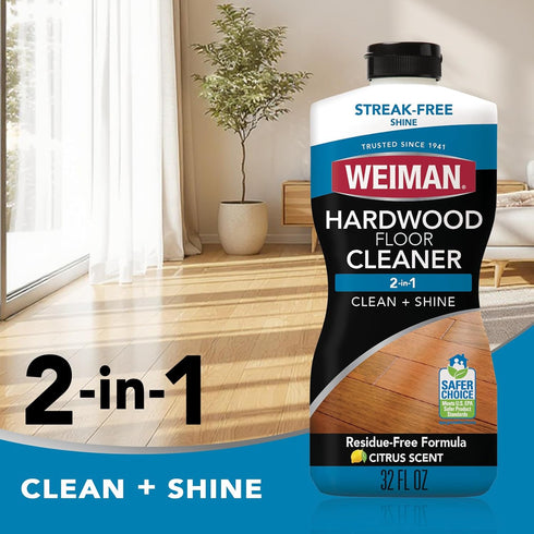 Weiman Gallon Hardwood Floor Cleaner with Refillable Squeeze Bottle - Perfect for Finished Wood
