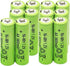 12 Count Ni-MH AA 1800mAh Rechargeable Batteries 1.2V for Garden Landscaping Outdoor Solar Lights, String Lights