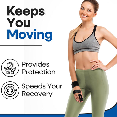 Trigger Finger Splint Brace for Middle Finger | Mallet Trigger Finger Straightener for Broken, Fractured, Arthritis,