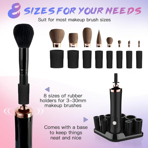 Makeup Brush Cleaner Machine - Super Fast Electric Makeup Brush Cleaner and Dryer for Most Brush Sizes
