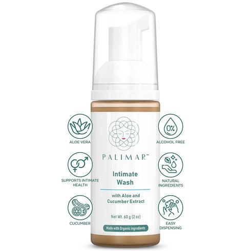 PALIMAR Intimate Wash - Gentle Foam Cleanser for pH Balance Feminine Wash, Hydration, Cooling Effect, Odor Control pH
