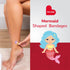 BioSwiss Mermaid Shaped Bandages, Self Adhesive Latex Free Sterile Wound Care, Fun First Aid Kit for Kids, 24 Count