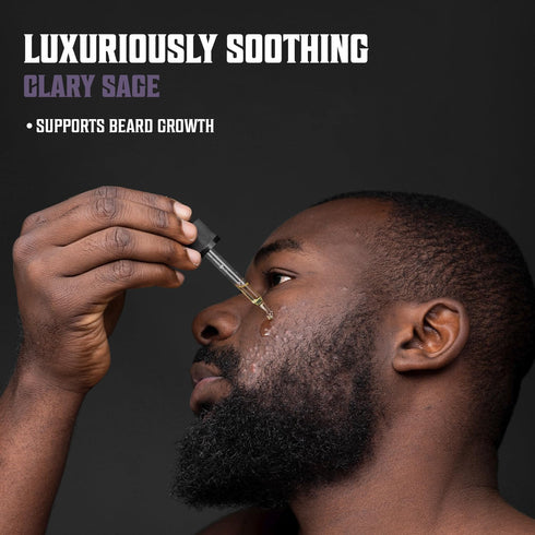 Viking Revolution Beard Oil with Clary Sage for Men - Natural Blend with Argan and Jojoba Oils for Softening and