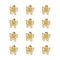YISSION 12PCS Small Flower Hair Clips - Cute Metal Hair Barrettes for Women and Girls, Mini Gold Flower Claw Clips