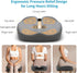 HANQIMER Tailbone Raised U Cutout Donut Pillow for Pain Relief, Hemorrhoid Pillow for Sitting, Memory Foam Lifting