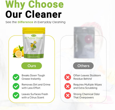 We-Tab 12-pack. 192 oz (12x16Fl oz) All Purpose Cleaner Concentrate Refill, Multi Surface Clean Refill, Non-toxic