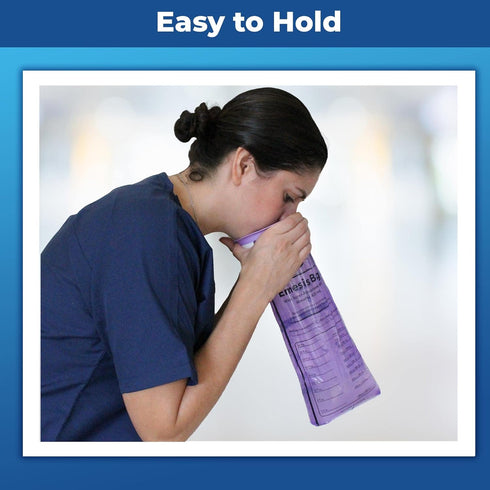 CareBag Emesis Bag - 20 Medical Grade Vomit Bags with Super Absorbent Pouch, Easy Disposal, Reduces Odors
