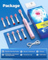 Rotating Electric Toothbrush for Adults, 8 Brush Heads (2 Types), 4 Modes, Rechargeable Power, 2 Min Smart Timer