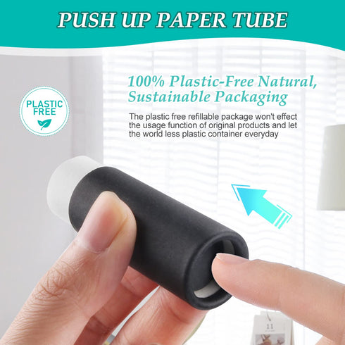 15 Pcs 0.3 oz Paperboard Lip Balm Tubes, Empty Kraft Paper Chapstick Tube Holder for DIY Homemade Balm