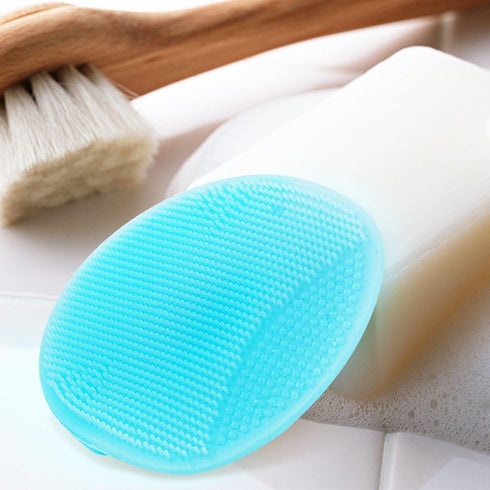 INNERNEED Soft Silicone Facial Cleansing Brush Manual Face Scrubber for Sensitive Skin, Pack of 2, Exfoliating Massage