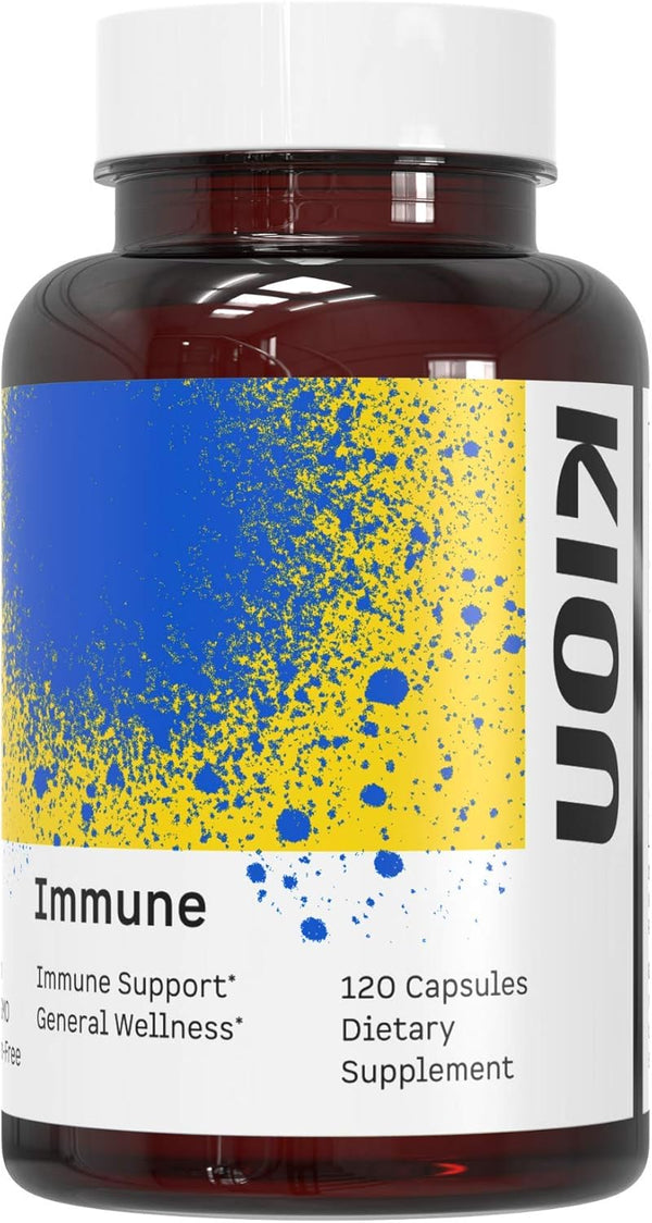Kion Immune Support Supplement - Vitamin C & Zinc for Everyday Wellness, 500 mg Vitamin C, 120 Servings